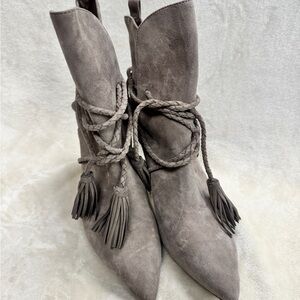 Gray Suede Women's Boots